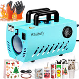 11-30 OZ Tumbler Heat Press Machine, Mug Heat Press DIY Sublimation for 11OZ 16OZ 20OZ Skinny Tumblers Glass/Ceramic/Aluminium Mug Coffee Cup 2.87-3.42in,Blue Cup Press with 20 Heat Papers/Tape/Gloves Whubefy