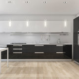 Esfos Pendant Ceiling Light Fixture, LED Kitchen Lighting Crystal Pendant Lights Kitchen Island, 1-Light Integrated Kitchen Hanging Light Fixture Modern Island Light with Bubble Glass Three Pack Esfos