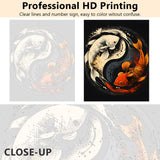 TUMOVO Paint by Numbers for Adults Beginner, Yin Yang Symbol with Koi Fish Paint by Numbers Paint by Number Kits DIY Painting Kits Paint by Numbers Framed, 16 x20 Inch, ZY03-PBN TUMOVO