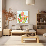 cupmod 2 Pack Framed Paint by Number for Kids,Easy Flower Painting Paint by Numbers Kits on Canvas,DIY Acrylic Oil Painting for Home Wall Decor(8x8inch) cupmod