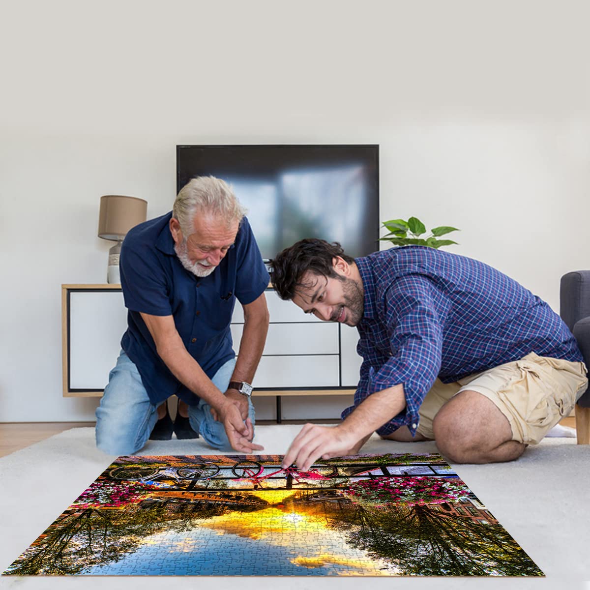 Jigsaw Puzzles for Adults 1000 Piece Puzzle for Adults 1000 Pieces Puzzle 1000 Pieces-Amsterdam Sunrise 1000 Piece Jigsaw Puzzles for Adults Gifts HUADADA