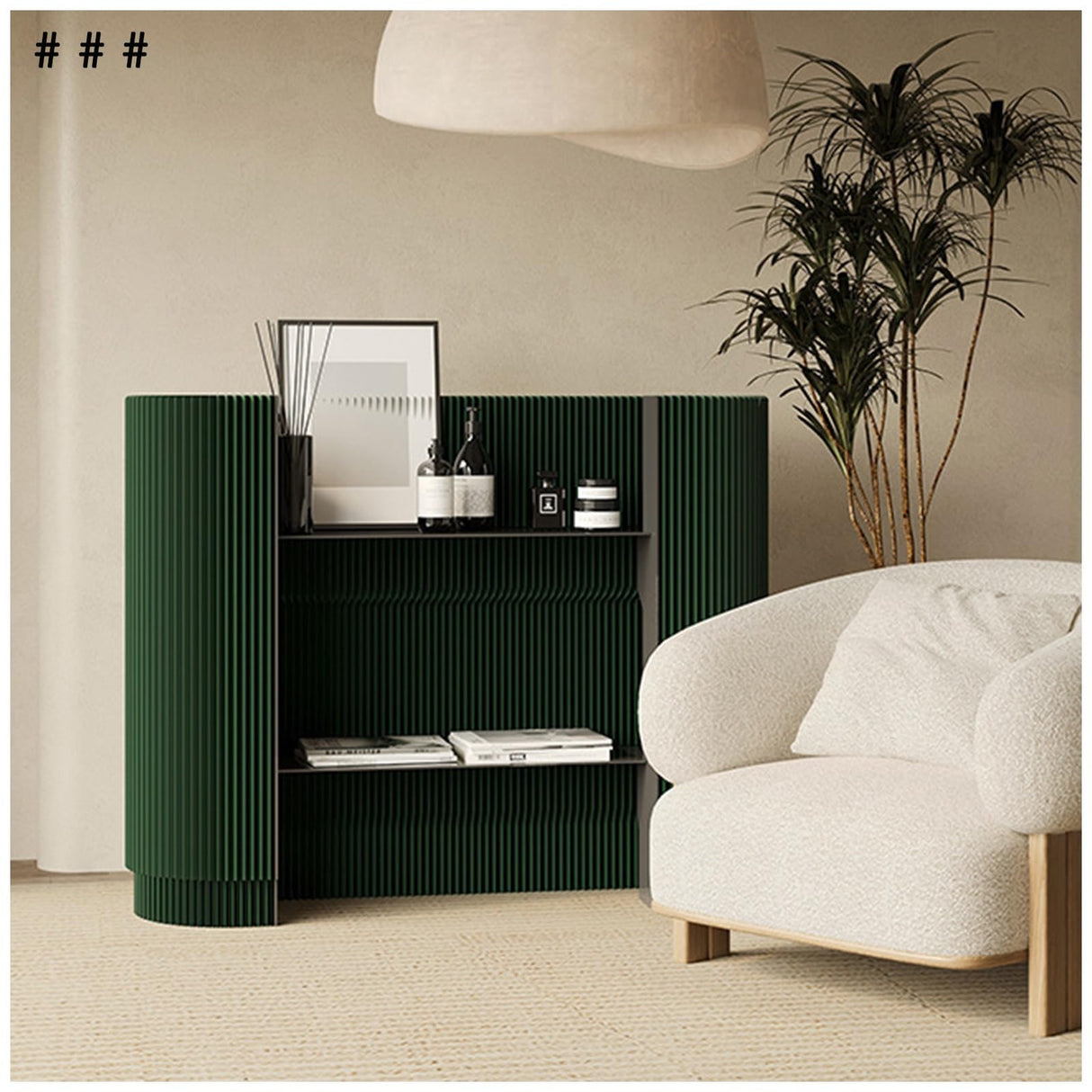 DIHRVTHC Modern Reception Desk, Oval Console Table, White, One Size, Residential Use DIHRVTHC