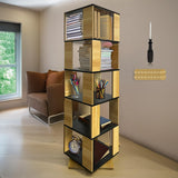 DIBAG Rotating Bookshelf - 15.75"x15.75"x63.19", Made of MDF, 360º, Assembly Tools Included - Spinning Bookshelf Tower, Revolving Bookcase, Swivel Bookcase, Rotating Bookshelf Tower DIBAG