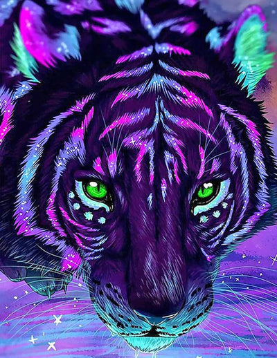 5D DIY Diamond Art Painting Kits,Round Full Drill Tiger Diamond Art Kits for Adults Beginner, Perfect for Home Wall Decor and Gift