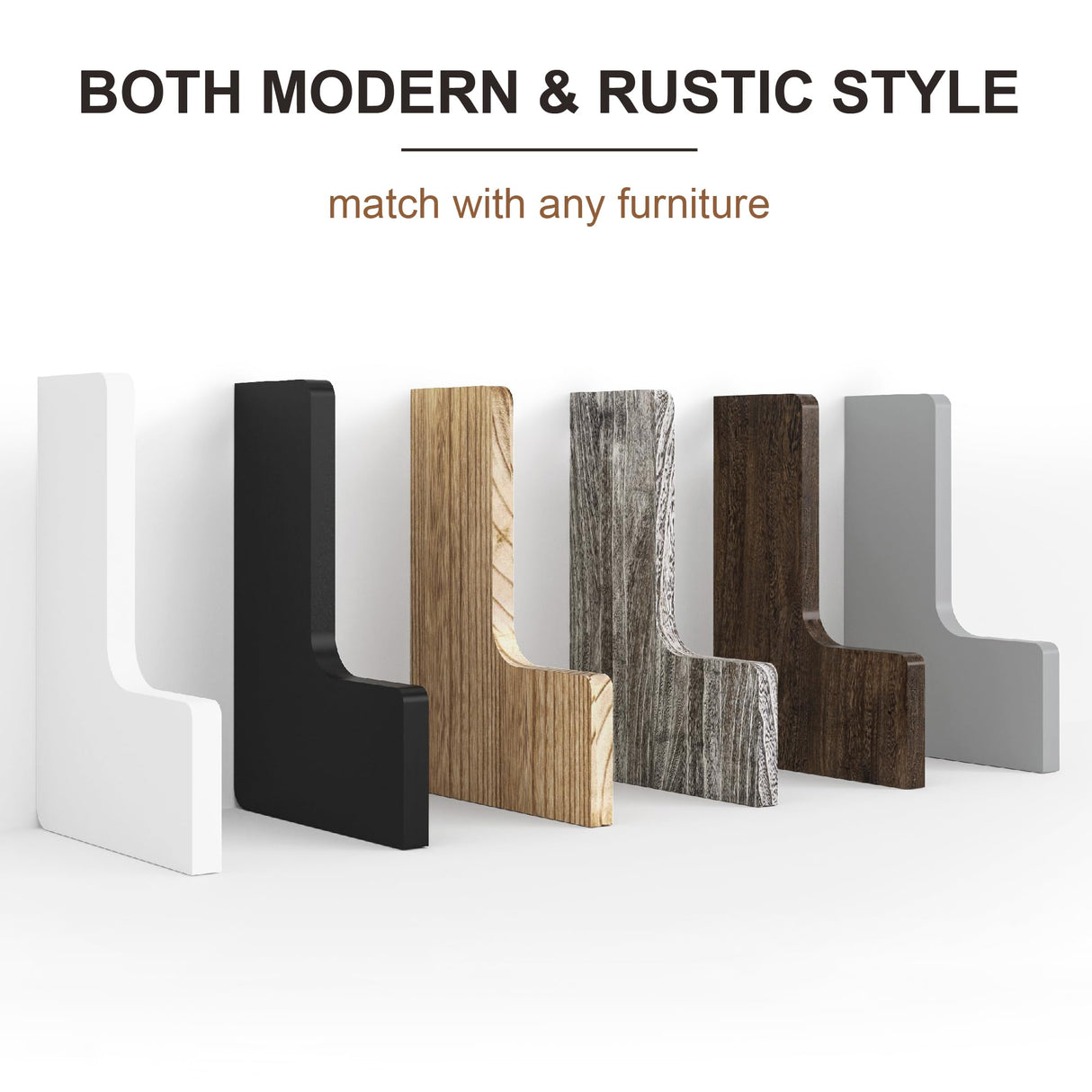 fuqing Floating Corner Shelves, Wall Shelf Set of 3, Shelves for Wall Storage, Solid Wood Shelves for Storage, Wall Mount Wooden Display Shelf for Bathroom Bedroom Kitchen Garage, Carbonized Black fuqing