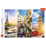 Trefl Trip Around Europe 4000 Piece Jigsaw Puzzle Red 54"x38" Print, DIY Puzzle, Creative Fun, Classic Puzzle for Adults and Children from 15 Years Old Trefl