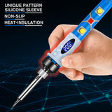 Electronics Soldering Iron Kit - 80W Digital LCD Solder Gun with ON/OFF Switch Adjustable Temperature Controlled and Fast Heating Thermostatic Design Welding Tool SREMTCH