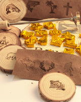 AIMOADO Compass Branding Iron Stamp, 1 1/2" Wood Branding Iron Personalized Logo for Meat, Burger, Wood, Hats with Full Set Tools AIMOADO