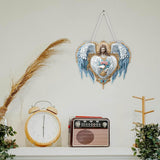 SKRYUIE Hanging Diamond Art Kits for Adults Christ, DIY Window Pendant Diamond Painting Kit Sun Catcher, Special Shaped Crystal Acrylic Double Sided, Porch Outdoor Garden Ornaments 6.9 x 7.88 Inch D3 SKRYUIE