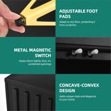 YITAHOME 55" Sideboard Buffet, Modern Buffet Cabinet Storage Cabinet with Doors, Metal Accent Console Credenzat with Adjustable Shelves for Hallway, Entryway, Kitchen or Living Room, Black YITAHOME