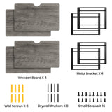 NANAGIFTREE Floating Nightstand Wall Shelf, Wood Bedside Shelf Wall Mounted Nightstand Set of 2, Floating Bedside Table for Bedroom, Living Room, Bathroom, Kitchen, Office (Light Ivory) NANAGIFTREE