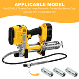 LEDBarz DCGG5701-3 Grease Gun Couplers(3 Pack) for DEWALT Grease Gun.Fits for DEWALT Grease Gun Hose,Pneumatic Grease Gun,Heavy Duty,1/8 Inch NPT,10,000 MAX PSI. LEDBarz