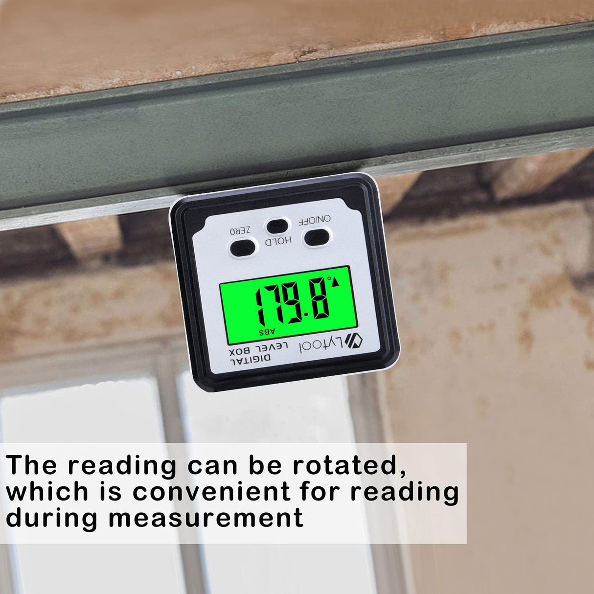 Lytool Digital Angle Finder, Angle Gauge Electronic Level Tool with Bubble Level and Magnetic Base, Digital Inclinometer Angle Measuring Tool for Woodworking, Construction and Machinery Lytool