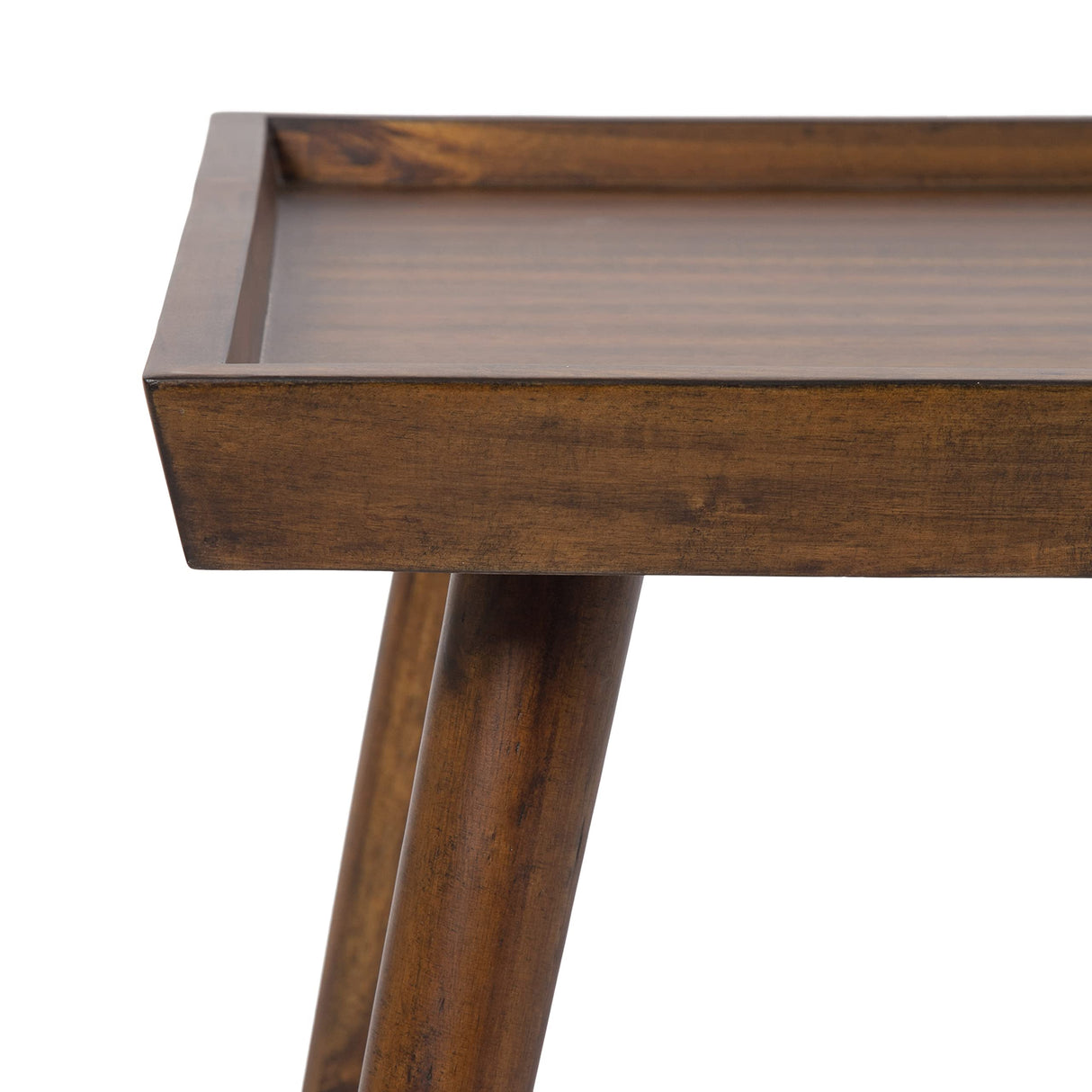 Kate and Laurel Eastmont Rectangle Wood Coffee Table; 46 x 22 x 17; Walnut Brown; Large Mid-Century Wooden Living Room Table with Stylish Tapered Legs and Adjustable Feet Kate and Laurel
