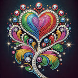 WSLWXSHM 5D Special Shape Diamond Art Kits for Beginners, Diamond Painting Kits for Adults Love Flower, Crystal Rhinestones Diamond Painting for Home Wall Decoration Gift 12×12inch/30×30cm WSLWXSHM