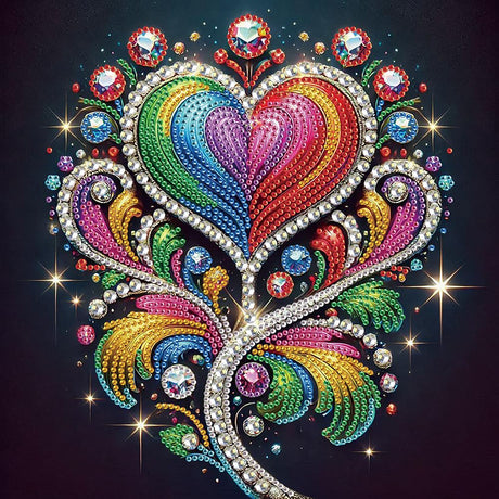 WSLWXSHM 5D Special Shape Diamond Art Kits for Beginners, Diamond Painting Kits for Adults Love Flower, Crystal Rhinestones Diamond Painting for Home Wall Decoration Gift 12×12inch/30×30cm WSLWXSHM