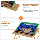 UPVERCY 3-in-1 Folding & Tilting & High 1000 Pieces Puzzle Table with Drawers, 24.8" H Tall Puzzle Board with Protective Cover for Adults- 30" x 22" Wooden Puzzle Table with Legs upvercy