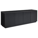Henn&Hart Hanson Rectangular TV Stand for TV's up to 75" in Black Grain Henn&Hart