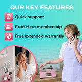 Tumbler Heat Press Machine Craft Hero (Pink) for 11oz, 15oz,16oz, 20oz, 30oz Sublimation Blanks Tumblers, Glass/Ceramic Mug, Coffee Cup with Sublimation Paper/Heat Tape CRAFT HERO