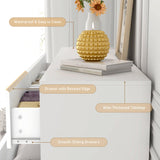 White Malm Dresser for Bedroom, 55 Inch Long Dresser High Gloss Dresser with 7 Drawers, Modern Large Wood Chest of Drawer Handle Free, Dresser for Kids Bedroom, Living Room, Entryway, Hallway, White jiteentarou