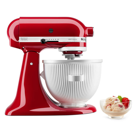 KitchenAid Ice Cream Maker Attachment Stand Mixer, 2 Quart, White KitchenAid