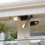 CKEASEAN Glass Display Cabinet, 69" H Curio Cabinet with Adjustable Shelves and 4 Glass Doors, Light Bulb Included, Elegant Antique Showcase, Rack for Living Room/Home Office (White) CKEASEAN