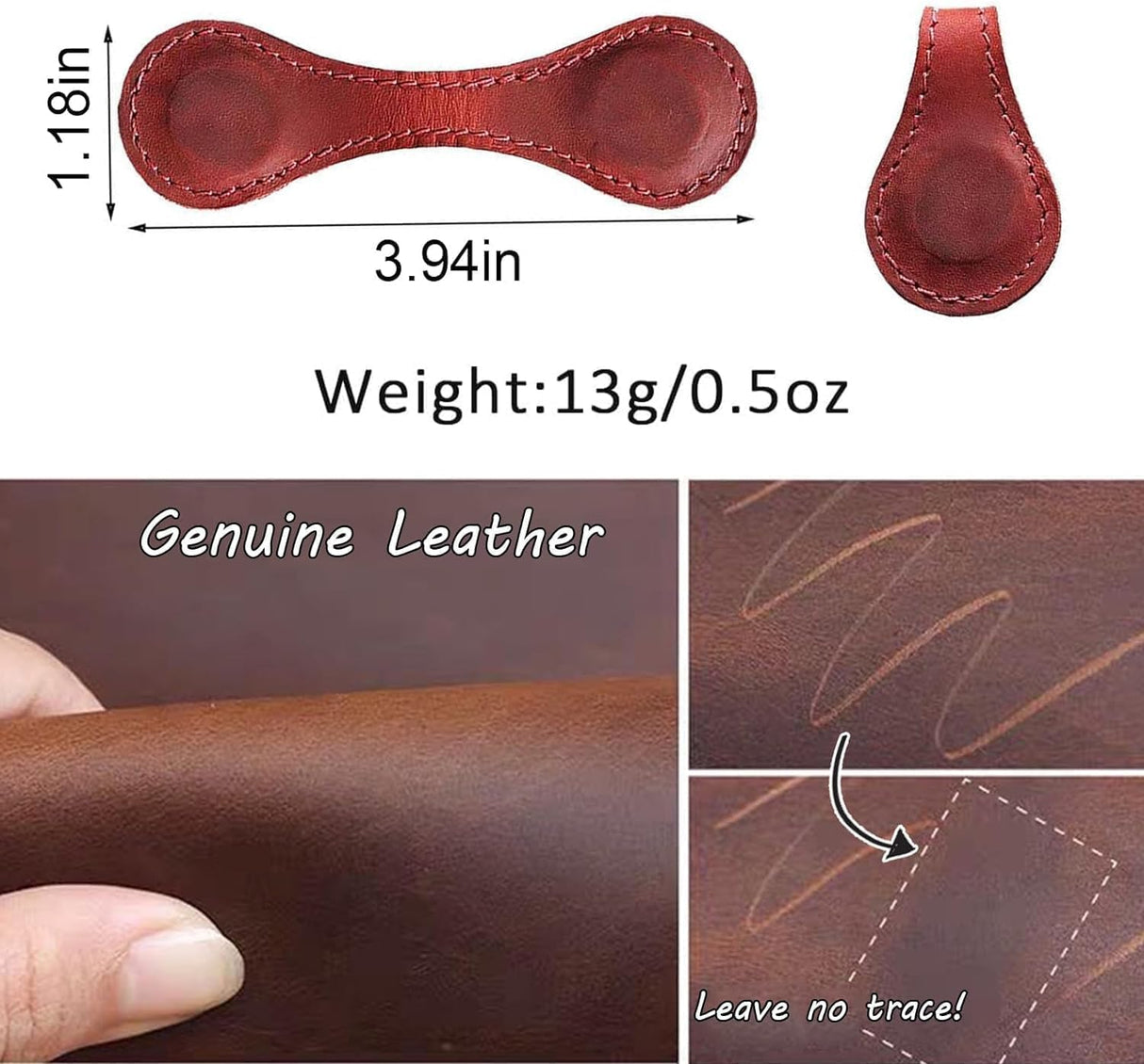 Personalized Magnetic Leather Bookmark, 26 Letters Custom Leather Bookmarks, Handmade, Leather Magnetic Bookmark for Book Lovers Readers Women Kid(Red，A） Artlaza