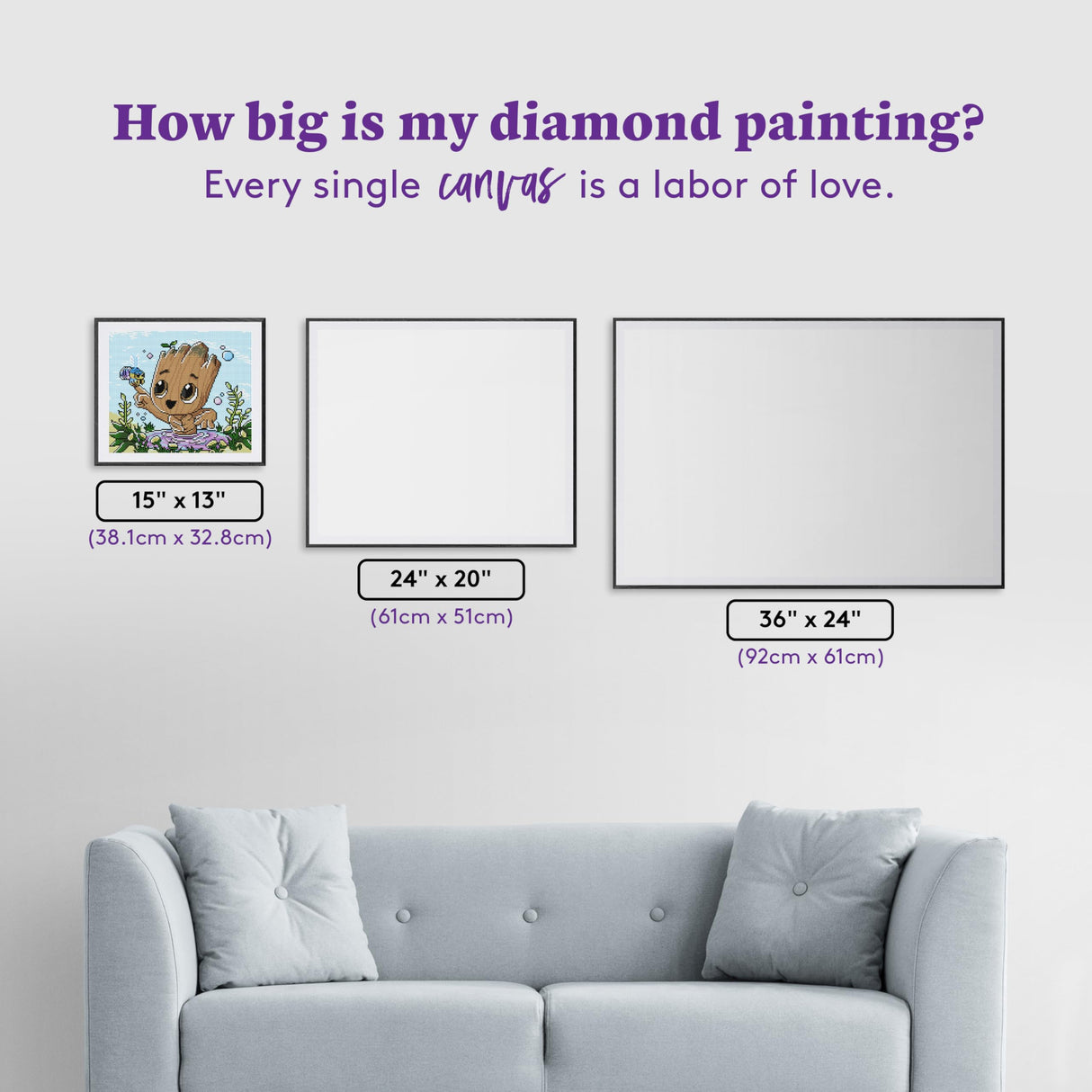 DIAMOND ART CLUB Bathtime and Bee Marvel Diamond Painting Kit, Fun DIY Crafts for Adults and All Ages, Round Diamond Art Canvas for Beginners, 15" x 13" (38.1 x 32.8 cm) DIAMOND ART CLUB