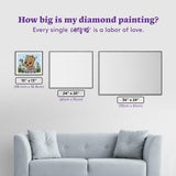 DIAMOND ART CLUB Bathtime and Bee Marvel Diamond Painting Kit, Fun DIY Crafts for Adults and All Ages, Round Diamond Art Canvas for Beginners, 15" x 13" (38.1 x 32.8 cm) DIAMOND ART CLUB