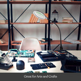 Brightech LightView Flex Magnifying Desk Lamp, 1.75X Light Magnifier, Adjustable Magnifying Glass with Light for Crafts, Reading, Close Work Brightech