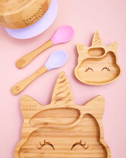 bamboo bamboo ® Baby Feeding Spoons with Soft Curved Silicone Tips for Toddlers and Infants