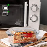 Set of 2 Glass Casserole Dish With Glass Lid, Square 6in x 6in Glass Baking Dish Oven Safe, Mini Casserole Dish with Lid NUTRIUPS