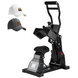 PowerPress Hat Heat Press Machine for Caps with 2pcs Interchangeable Platens -Black PowerPress