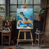 Natuyalo Paint by Numbers Kit for Adult - Adult Paint by Numbers Sea Turtle, Frameless Beginner Paint by Number Perfect Hobby for Relaxation 16x20 Inch Natuyalo