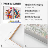 Paint by Numbers Kit for Adults - 2 Pack Hummingbird Paint-by-Number Kits - Acrylic Easy Paint by Numbers Framed - Canvas Arts and Crafts 8x12 Inch KYOQFVN