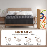 VERHOPE Queen Mattress, 12 Inch Queen Medium Firm Hybrid Mattress in a Box, Individual Pocket Spring for Pressure Relief & Motion Isolation, Reinforced Edge Support, CertiPUR-US Certified VERHOPE