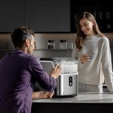 Nugget Ice Maker Countertop, 35Lbs/24H Portable Table Top Machine with Chewable & Crushed Ice, Self-Cleaning, One-Touch Operation for Home, Kitchen & Office(Stainless Steels Silver) Crzoe