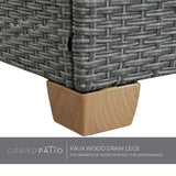 Grand patio 5 Pieces Wicker Outdoor Furniture Set,Patio Furniture Set with CSA Certification Fire Pit Table,Modular Sectional Sofa Sets with Olefin Cushions, 50,000 BTU Heat Output (Light Gray) Grand patio