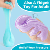 YasTant Slime Kit for Girls and Boys, Safe and Fluffy Slime for Kids, Stress Relief Kids Slime Kits for Toddlers, Stretchy Butter Slime Pack of 6 YasTant