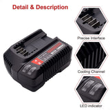 20V Max Battery Charger Replacement for Craftsman CMCB104,Compatible with Lithium Batteries CMCB101 CMCB204 CMCB202 CMCB201 CMCB209 CMCB205 CMCB102 CMCB100 Tueddur