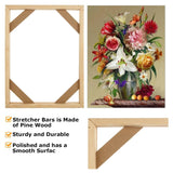 Kqcibz 2 Set DIY Solid Wood Canvas Frame Kit, 16X20 Inch Canvas Frame Stretcher Bars Wood for Oil Paintings, Prints and Posters Easy Install Kqcibz