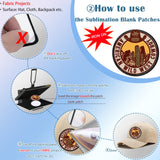 iFForce Sublimation Patches - Iron-on Blank Patches 4 Shapes for DIY Hats Jeans - Self Adhesive Stick to Cosmetic Bags Mobilephone Computer (20pcs White Border) iFForce