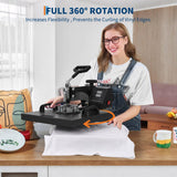 Pro 9 in 1 Heat Press 15x15 Inch 30OZ Tumbler Press, 360-Degree Swing Away Digital Tshirt Press Multifunction Heat Transfer Machine Sublimation for T-Shirt Tumbler Mug Hat Cap Plate PioneerWorks