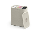 Joseph Joseph Tota Trio 90 liter/23.8 gallon Laundry Hamper Separation Basket with lid, 3 Removable Washing Bags with Handles- Ecru Joseph Joseph