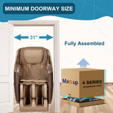 Massage Chair, 3D Massage Chair Full Body, Zero Gravity Shiatsu Recliner W/Heating, SL Track, Wireless Charger, Bluetooth Speaker, Foot Rollers, 12 Auto Modes Air Compression Mazzup