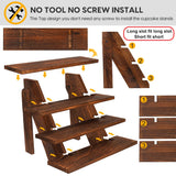 Manspdier Wooden Display Stand Wood Cupcake Stands Tool Free, Rustic Risers for Display Ideal Craft Funko Pop Shelves Table Display Stand for Vendors Wood Riser Manspdier