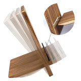 Wood Cookbook Stand Cookbook Holder: Kitchen Adjustable Cookbook Holder Recipe Stand for Counter Brown JUNSHUO