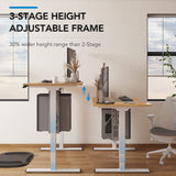 FLEXISPOT Pro Bamboo 3 Stages Dual Motor Electric Standing Desk 72x30 Inch Bamboo Whole-Piece Board Height Adjustable Desk Electric Stand Up Desk Sit FLEXISPOT