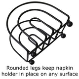 Blue Donuts Classic Arc Collection Napkin Holder – Napkin Holders for Tables, Farmhouse Napkins Holder, Dining Table Napkin Holders for Kitchen, Black Blue Donuts