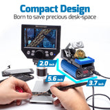 WEP 982-I Precision Soldering Iron Station with Temperature Control, Preset Channels, °C-°F Conversion, Sleep Mode, Automatic Shutdown, Calibration Functions C210 Compatible Soldering Tips WEP